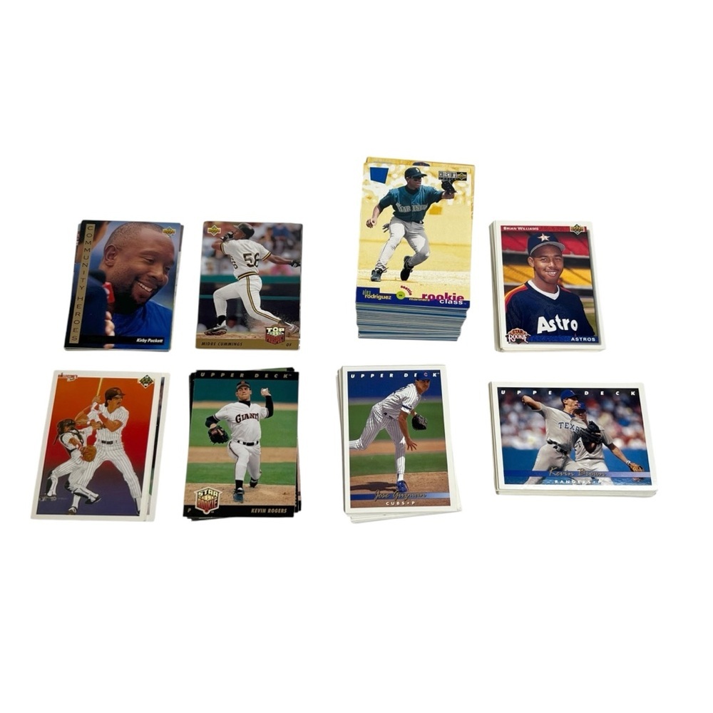 Vintage 1990s Upper Deck Brand Major League Baseball Trading Cards